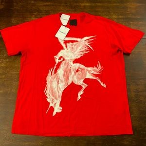 100% authentic GIVENCHY RED shirt with white writing 😎🔥